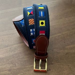Men’s Country Club Prep Leather Tab Belt.